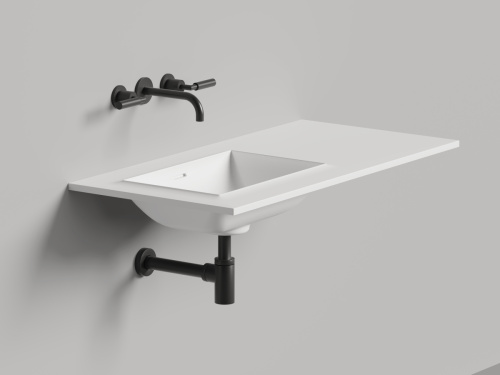 Раковина из искусственного камня S-Stone Salini Onda 14022061MN 200х70 накладная цвет белый - фото 3